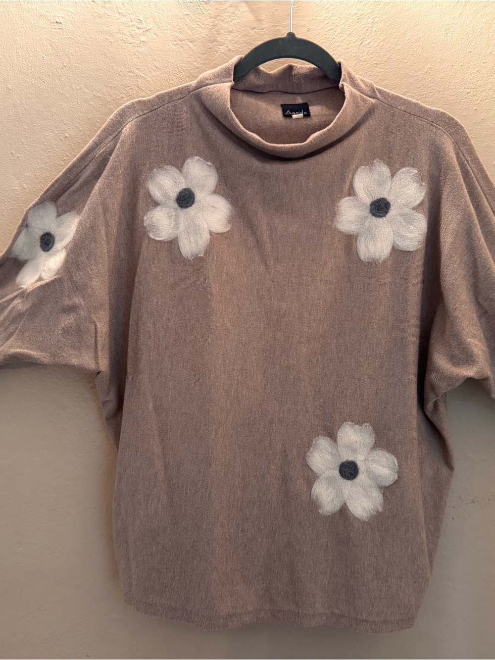 Cozy Floral Turtleneck Sweater - Picture 2 of 7